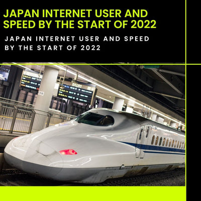 2022 年初頭までの日本のインターネット ユーザーと速度